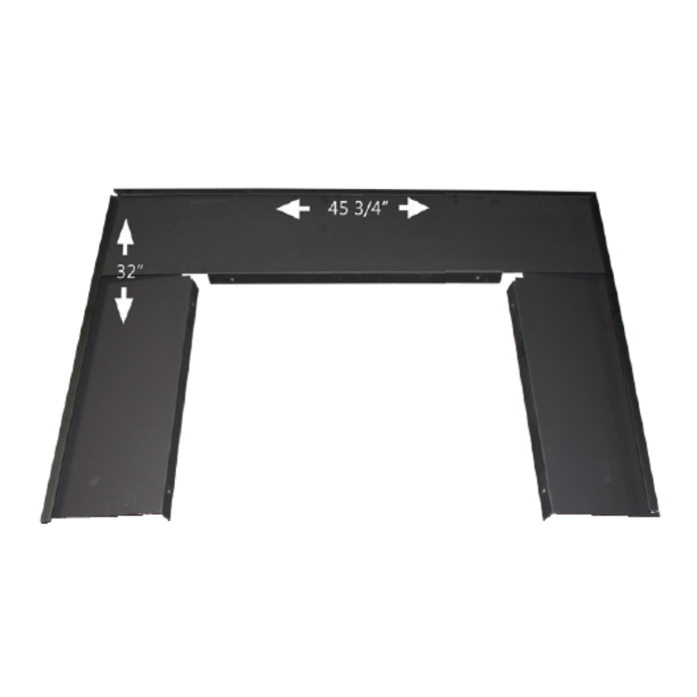 Buck Stove PAFP2112 Black Oversized Trim Kit for Model 21 (top: 45 3/4" X 11 15/16"; bottom sides: 32" x 11 15/16")