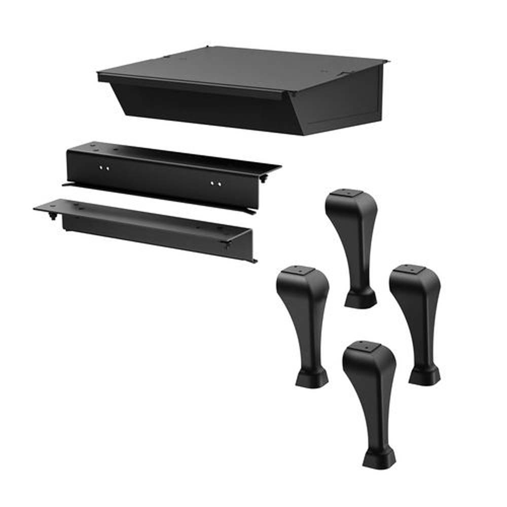 Drolet AC01182 Black Cast Iron Traditional Legs With Ash Drawer