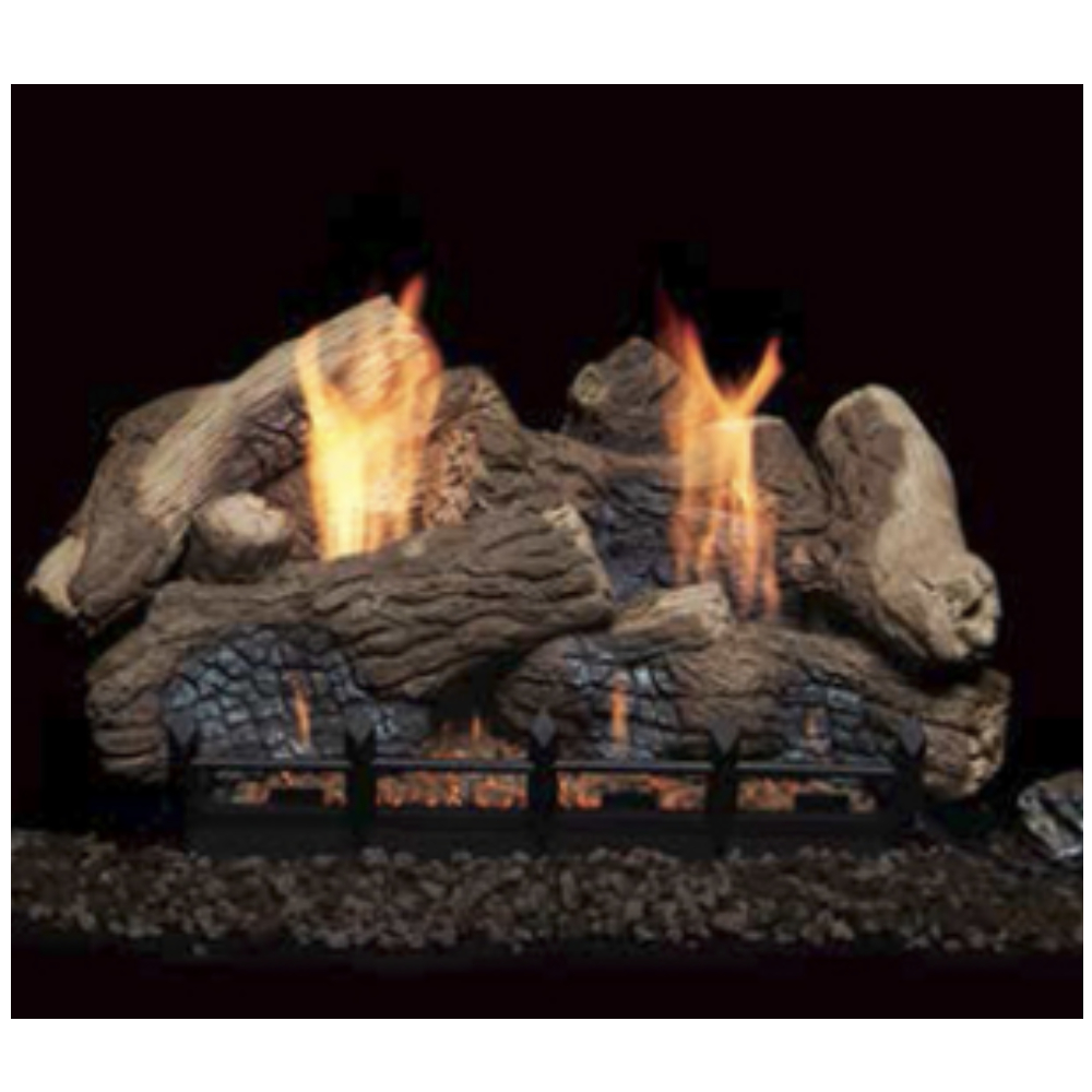 Monessen BO24-R 24" 7pc Berkley Oak refractory Log set for Natural Blaze VF 24" Burner