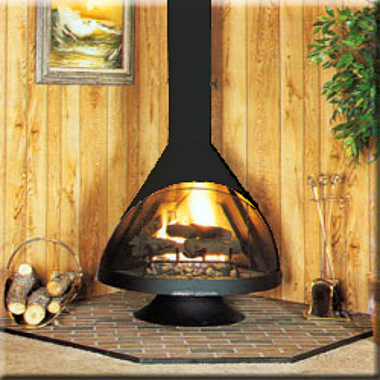 Malm Zircon 38" Wood Burning Fireplace Matte-Black