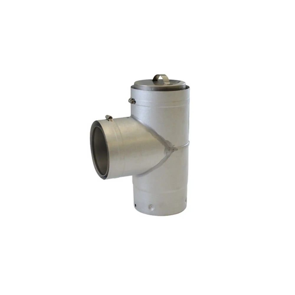 Drolet VOP0111 4" Pellet Tee With Cap (Unpainted)
