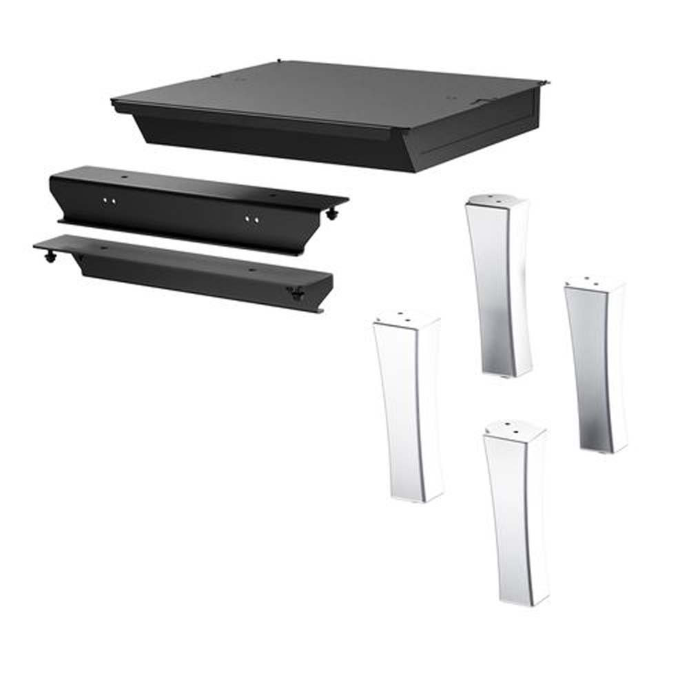 Drolet AC01261 Brushed Nickel Cast Iron Straight Legs With Ash Drawer