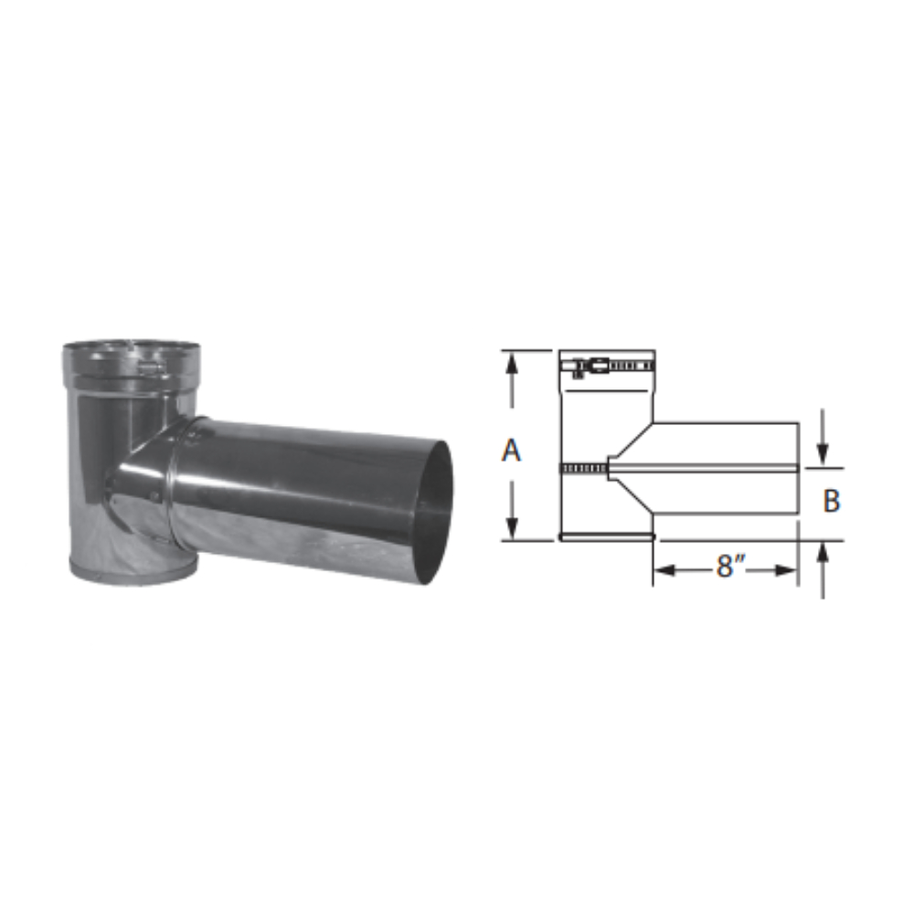 Duravent 6DFS-T 6" DuraFlex Tee