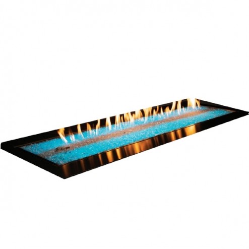 Empire OL60TP18N Outdoor Linear 60" Stainless Steel Nat-Gas Fire Pitw/ LED Lighting System