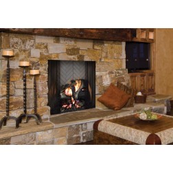 Majestic ASH36 Ashland 36" Radiant Wood Burning Fireplace with Natural Gray Hearth Refractory